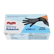Nitrilne zaštitne rukavice M - crne 1/100 Prefera